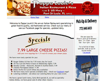 Tablet Screenshot of pappalouiespsl.com